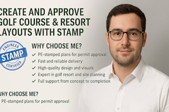 create and approve golf course and resort layouts with stamp