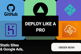 deploy static website to vercel, netlify, AWS or heroku with google ads and SEO