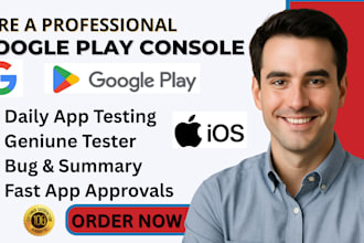 provide 12 or 20 real tester for google play console closed testing