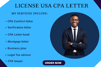 cpa head letter, cpa letterhead for income verification self employment or loan