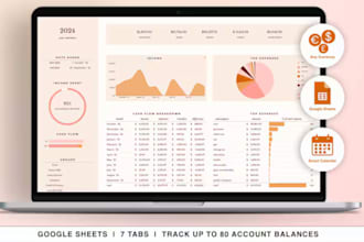 create a custom excel spreadsheet or budget planner, financial model, valuation