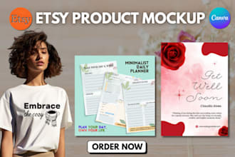 design eye catching etsy product mockups for etsy digital products or etsy pod