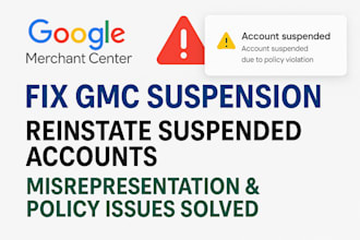 fix google merchant center misrepresentation and suspension