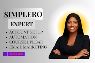setup simplero website, kajabi web, simplero landing page,  simplero automation