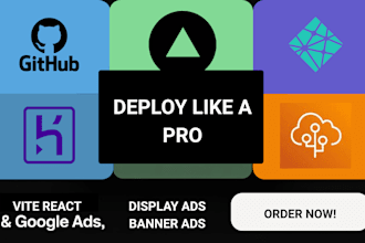 deploy vite react website with SEO, google ads, display ads, and banner designs