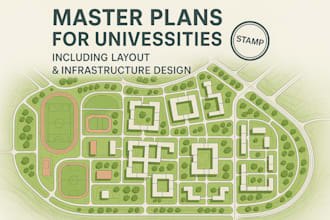 master plans for universities including layout infrastructure design stamp