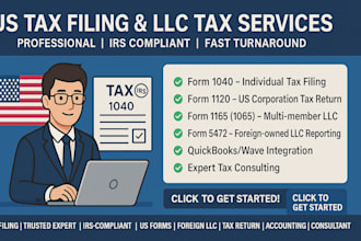 do us tax filing,llc tax form 1040, 1162, 1120, 5472, us llc