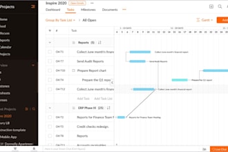 setup complex project timelines and task dependencies in zoho projects