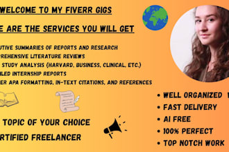 do executive summaries, lit reviews, company deck, PPT and internship reports