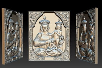 sculpt 3d bas relief, 3d printable coin, cnc model  stl file zbrush for 3d print