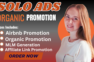run a USA solo ads campaign to boost signups, promote affiliate links, MLM leads