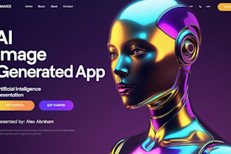 build ai art app, video editing app, ai website and ai images generator app