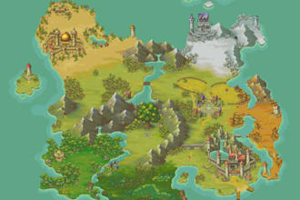 draw fantasy map board game battle map dnd map rpg battle map city map