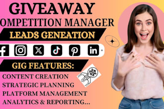 do expert promotion and management for your giveaway, competition, raffel