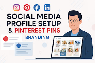 setup pinterest pins and expert social media profile