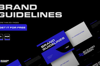 design logo, brand identity guidelines, full branding kit and brand