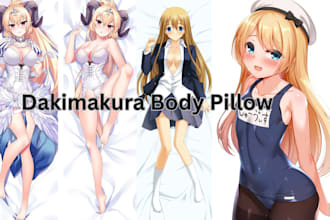 draw nsfw art dakimakura body pillow oc anime character nsfw anime digital art