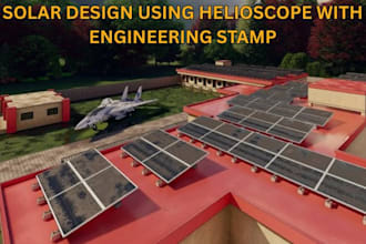 provide solar designs using aurora and helioscope with engineering and pe stamp