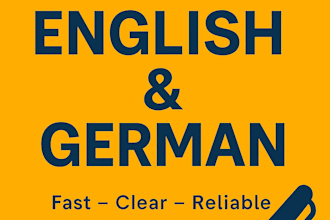 proofread and improve your english or german text
