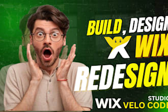 build develop fix wix design redesign wix website landing page edit wix store