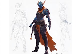 make sci fi character illustration or sci fi character art