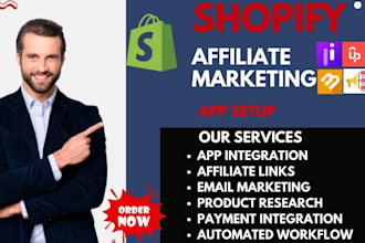 setup shopify affiliate marketing bixgrow avantlink snowball refersion impact