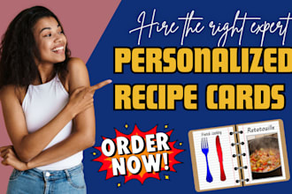 design personalized recipe cards custom printable designs for your kitchen