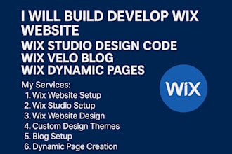 build develop wix website wix studio design code wix velo blog wix dynamic pages