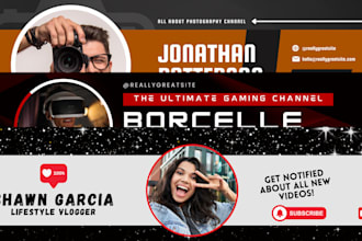 design a youtube facebook or twitter banner that stands out