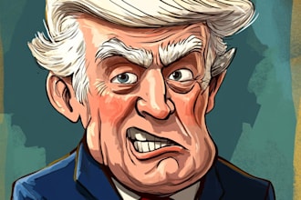 draw satire, editorial or political cartoons for you
