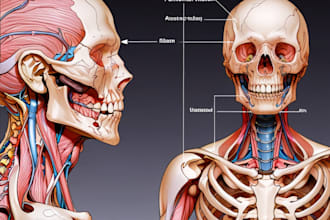 draw anatomy images and medical illustrations professionally