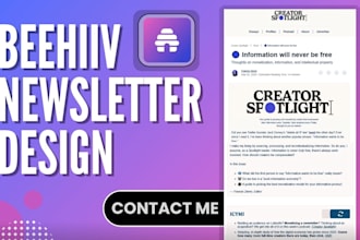 do beehiiv email template newsletter, design beehiiv landing page, make beehiiv