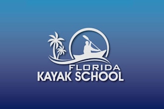 design awesome kayak school logo