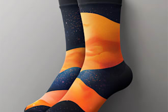 make aa custom and unique socks design art for you