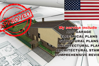 review, sign, and pe stamp california, florida, texas, mep plans for city permit