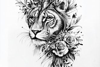 draw unique custom tattoo designs as a tattoo artist