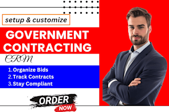 setup government contracting crm deltek salesforce zoho unison govwin civicplus