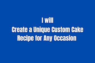 create a unique custom cake recipe for any occasion