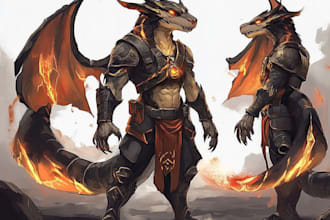 draw a fantasy creature, monster, alien in my style