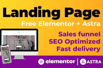 design a high converting elementor landing page