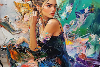 make an authentic oil painting on canvas and provide free delivery