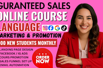 do language course promotion udemy course thinkific sales funnel video marketing