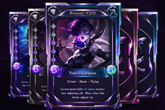 design tcg ccg horror fantasy card template trading card game ttrpg card frame