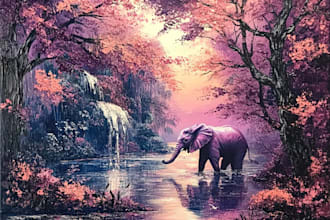 paint anything you want in real oil painting on canvas for you