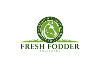 design unique environmentally friendly horse feed logo