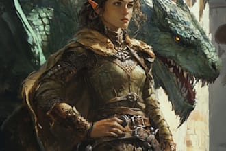 draw a dnd character for dnd or similar illustration