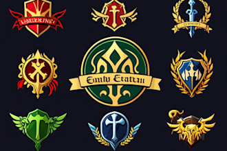 design an animated fantasy, rpg, mmorpg, sci fi game logo