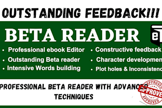 beta read feedback fantasy sci fiction historical horror thriller mystery books