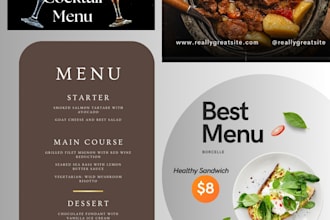design restaurant and food menu, poster, flyer