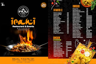 do modern restaurant menu design